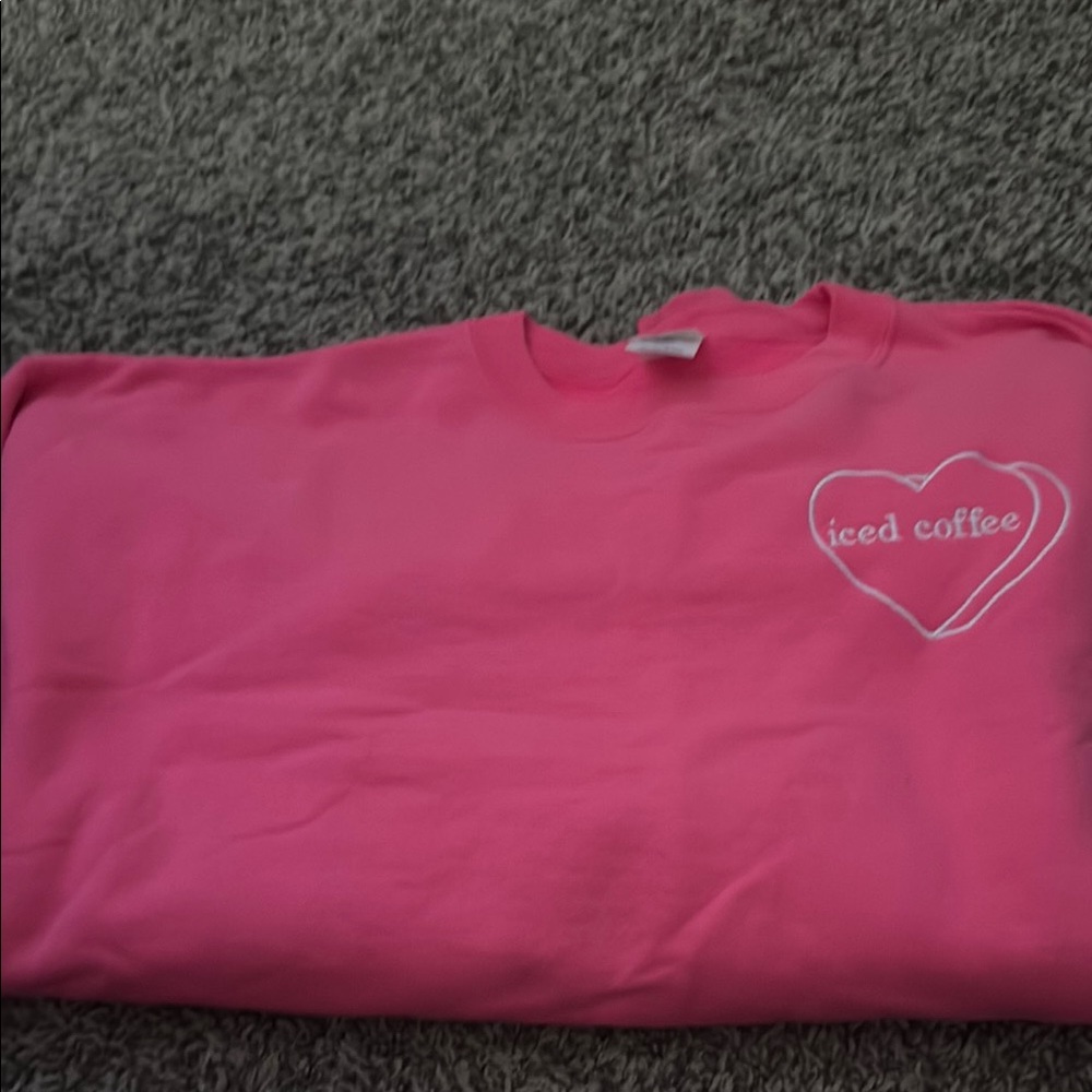 Pink 'Iced Coffee' Sweatshirt